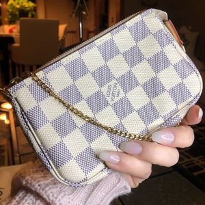 Louis Vuitton Mini Pochette in Damier Azur